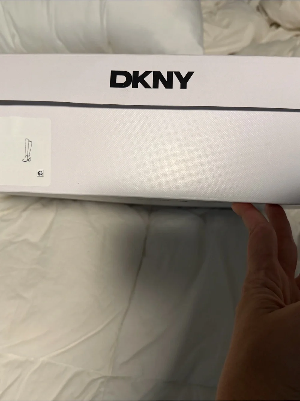 DKNY Black Over-the-Knee Block Heel Boots